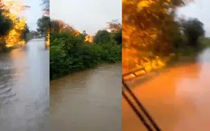 Rio Gameleira Transborda: Asfalto Alagado e Perigo Elétrico em Beneditinos
