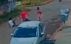 Vídeo mostra jovem sendo atacado por pitbull ao defender seu cachorro no DF