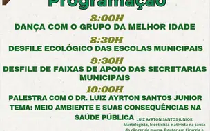 Município de Coivaras promove programação especial para celebrar o Dia Mundial do Meio Ambiente