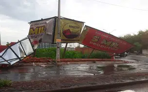 Chuva com ventos fortes causa queda de árvores e deixa estragos na zona sul de Teresina