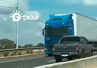 Vídeo: Motorista é flagrado na contramão na BR-316 entre Teresina e Demerval Lobão